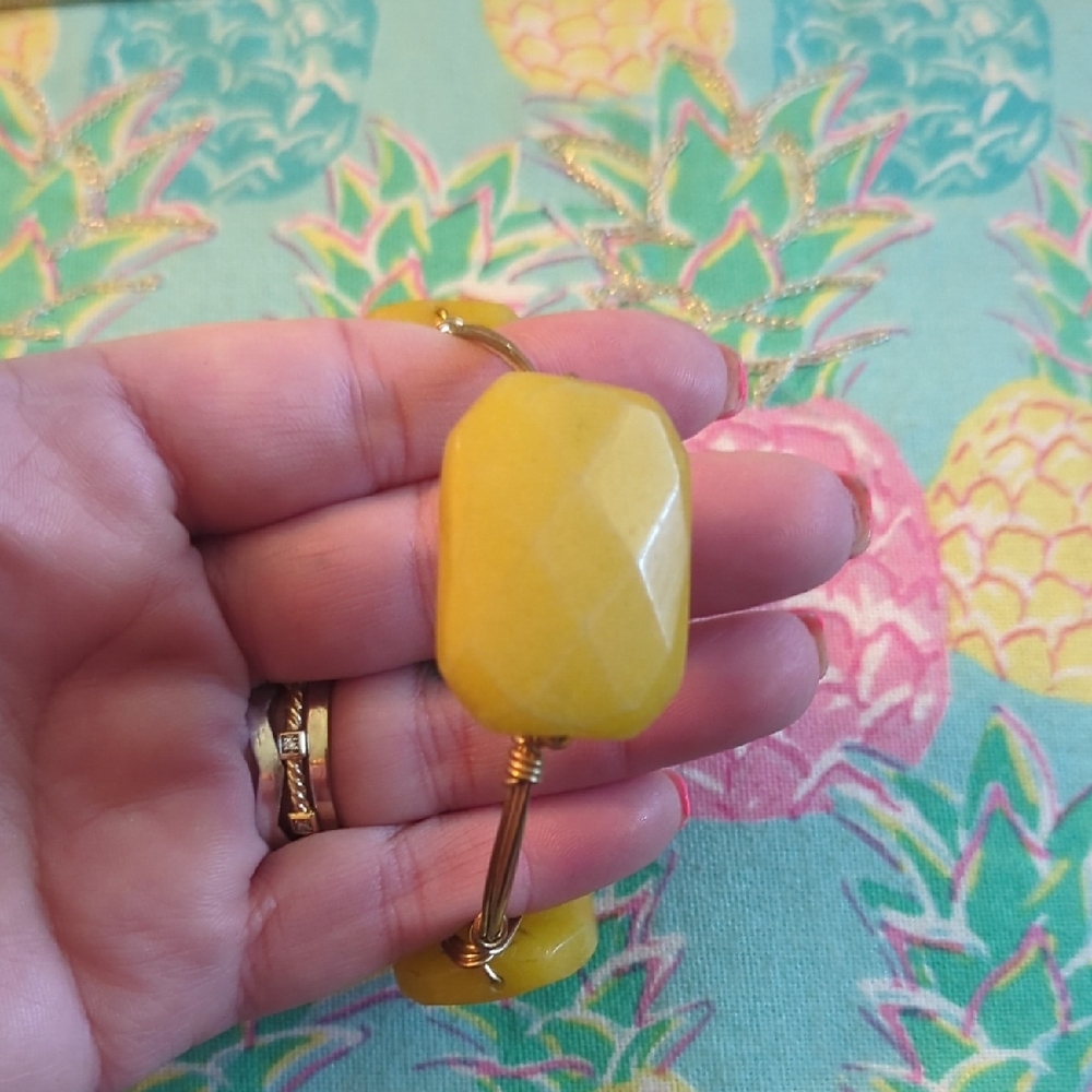 Yellow Bourbon And Bowtie Bracelet.